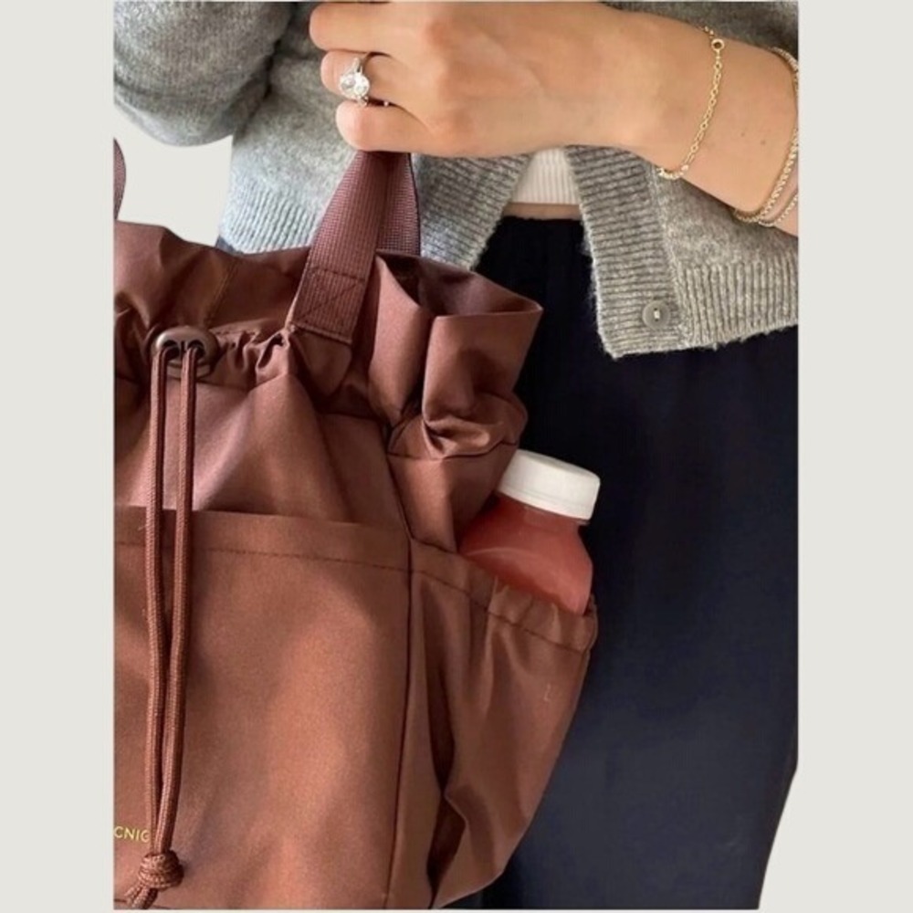 Modern Picnic x FabFitFun Brown Nylon Insulated Lunch Tote Bag Cooler NWT